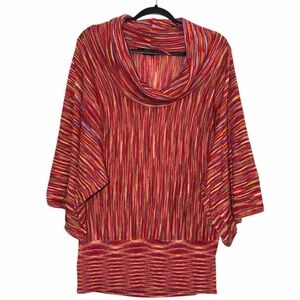 Vertigo Multi Color Cowl Neck Size XL